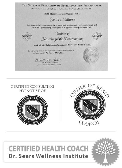 Janice Matturro Professional Certifications